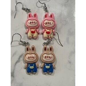 Kawaii Rabbit Resin Handmade Earrings Bundle Set New